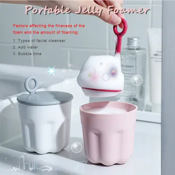 

Facial Cleanser Foamer Portable Jelly Foamer Foam Bubble Cup Foam Face Wash Artifact Shower Bath Shampoo Foam Bubble Aerators