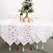 

Xmas Tree Star Christmas Tablecloth Dining Table Runner Party Holiday Decor Table Decoration, Christmas Style, Party Supplies !！