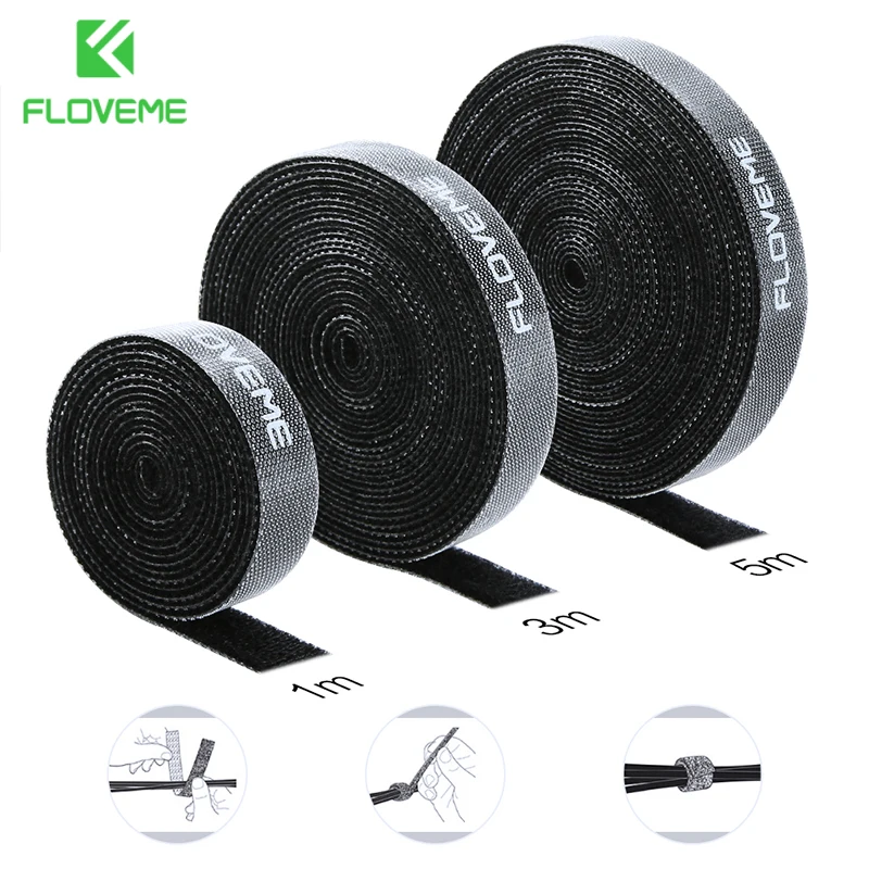 FLOVEME кабельный менеджмент организатор провода шнур клип протектор USB кабель