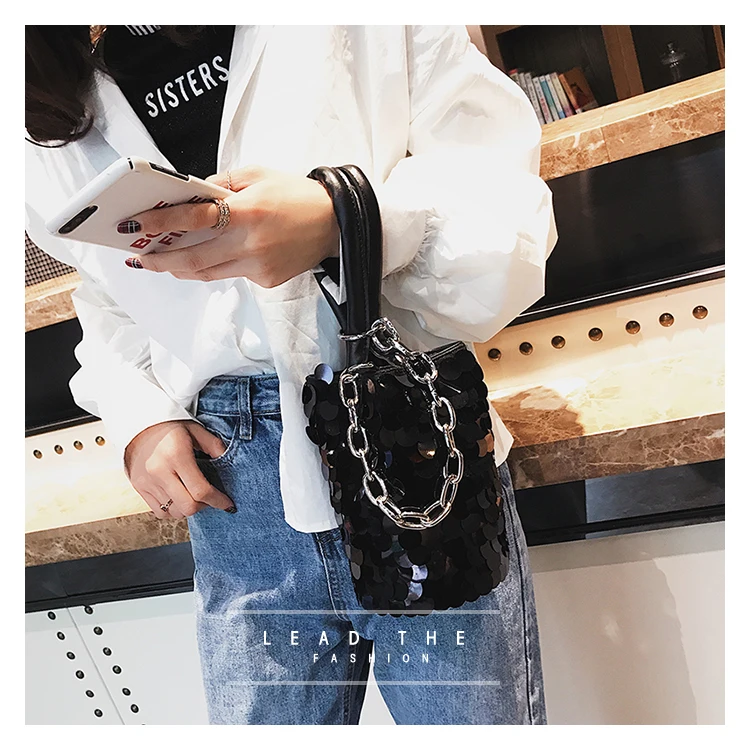 Новинка 2019 Высококачественная маленькая сумочка с блестками модная женская