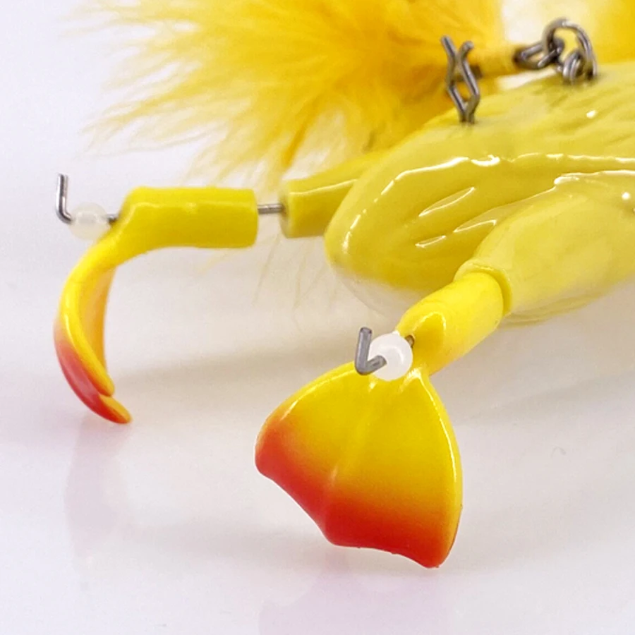 Leurres de pêche Popping and Splashing Feet Canard, Appâts artificiels  souples, Topwater, 125mm, 30g