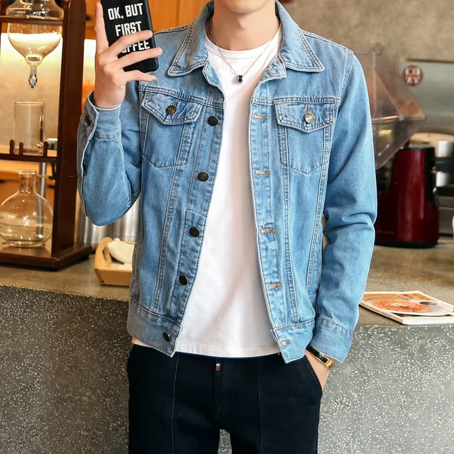 JDDTON Men's Denim Jackets Spring 