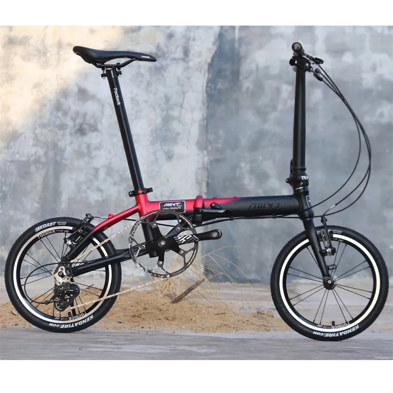 Minparts MT folding bike T-3 16inch alloy frame top color changing paint bicycle