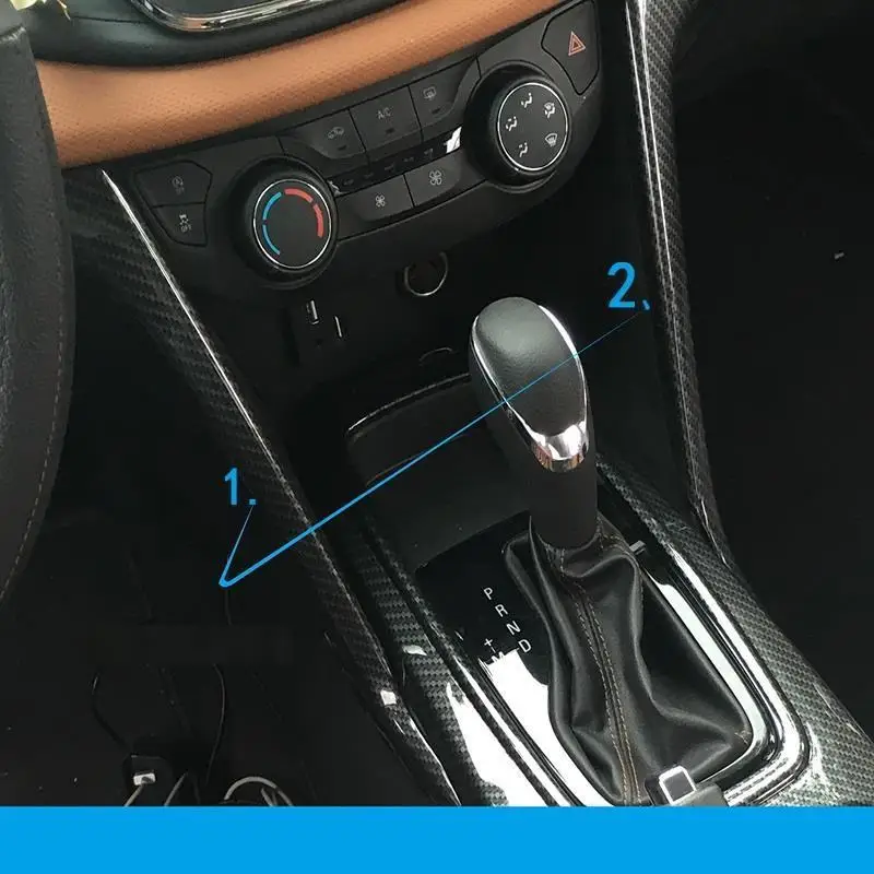 Автомобильная чашка Шестерня панель интерьера Automovil хром декоративные украшения стикер полоса отделка протектор 18 19 для Chevrolet кавалер - Название цвета: Version D