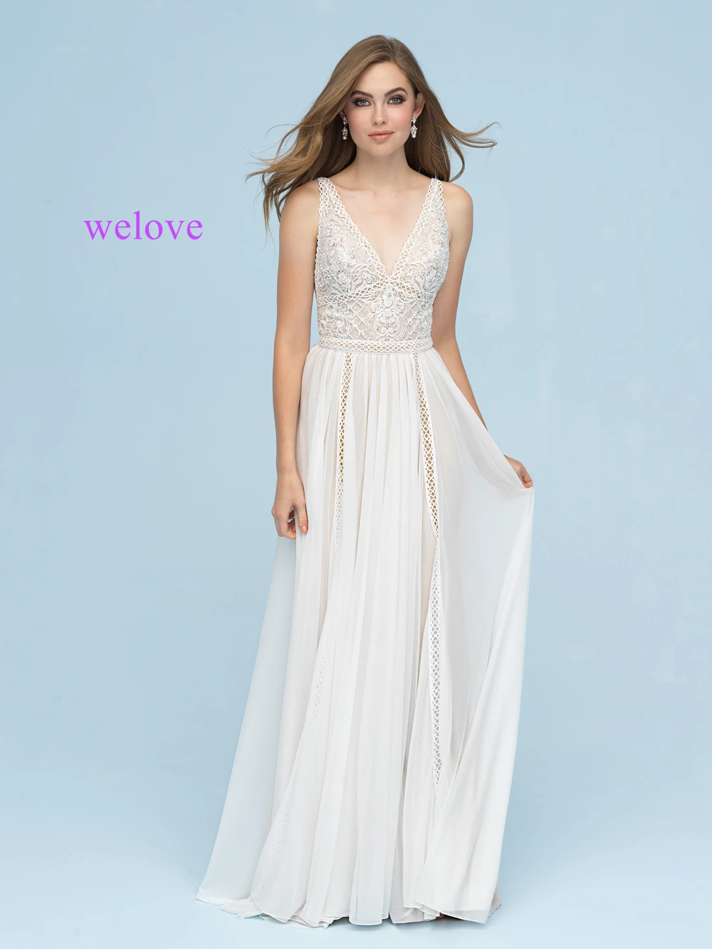 Robe de mariee Новое поступление новое летнее пляжное свадебное платье с бретелями белое свадебное платье с открытой спиной es Vestige De Noiva