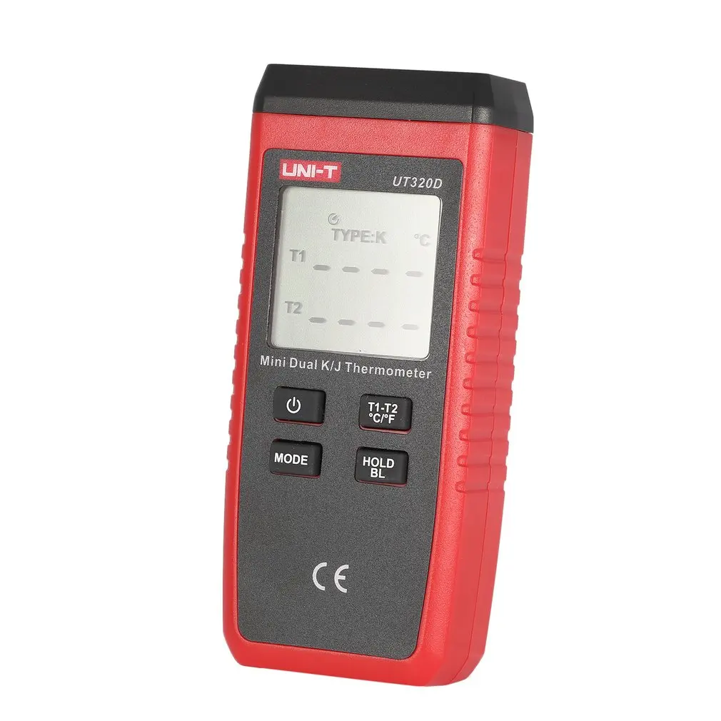 UNI-T UT320A UT320D термометр K/J Тип двухканальный цифровой термопара термометр ручной измеритель температуры с датчиком зонда