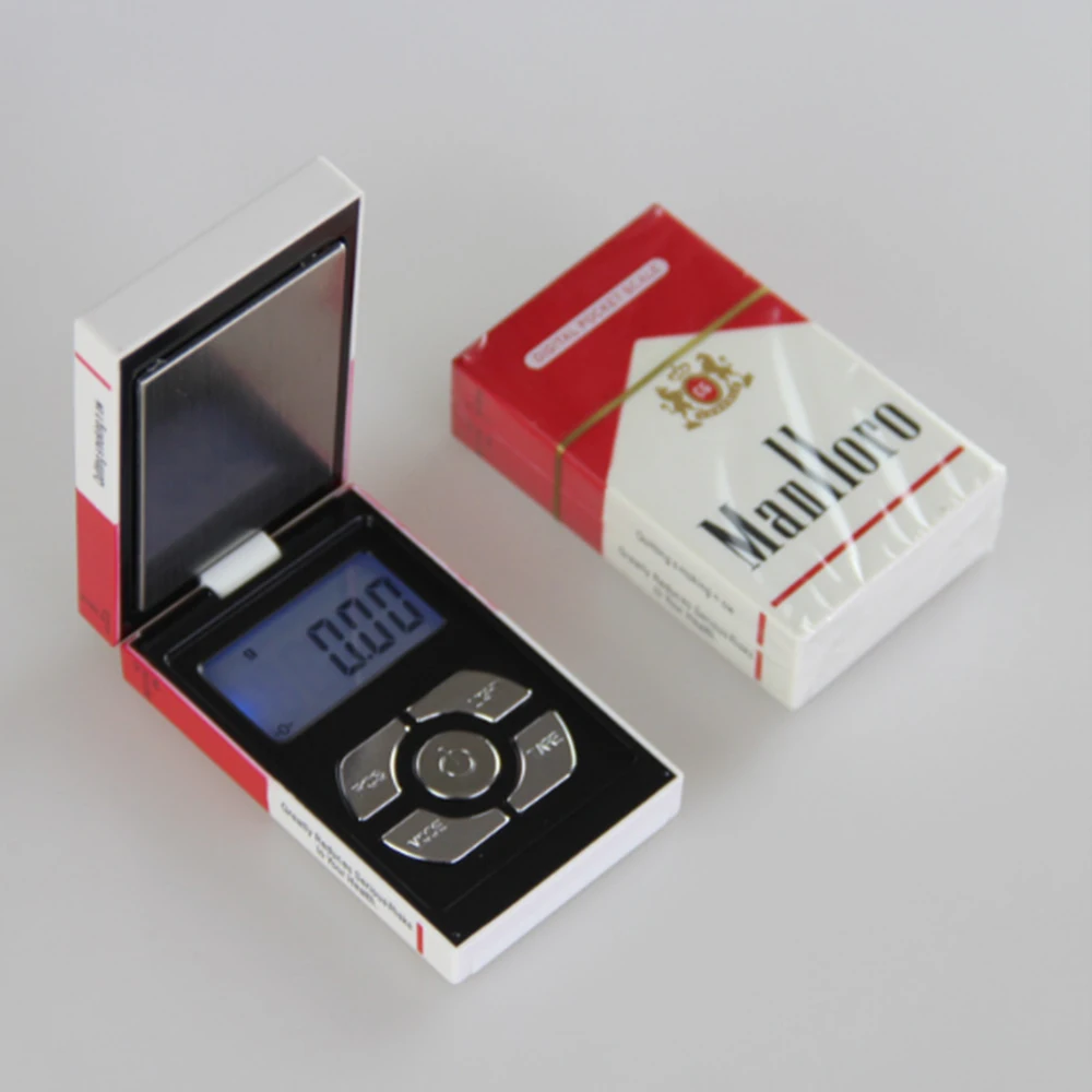 

100/200/300/500g 0.01g Mini Electronic Pocket Jewelry Scales Digital Gram Cigarette Case Weight Diamond Gold Weight Balance