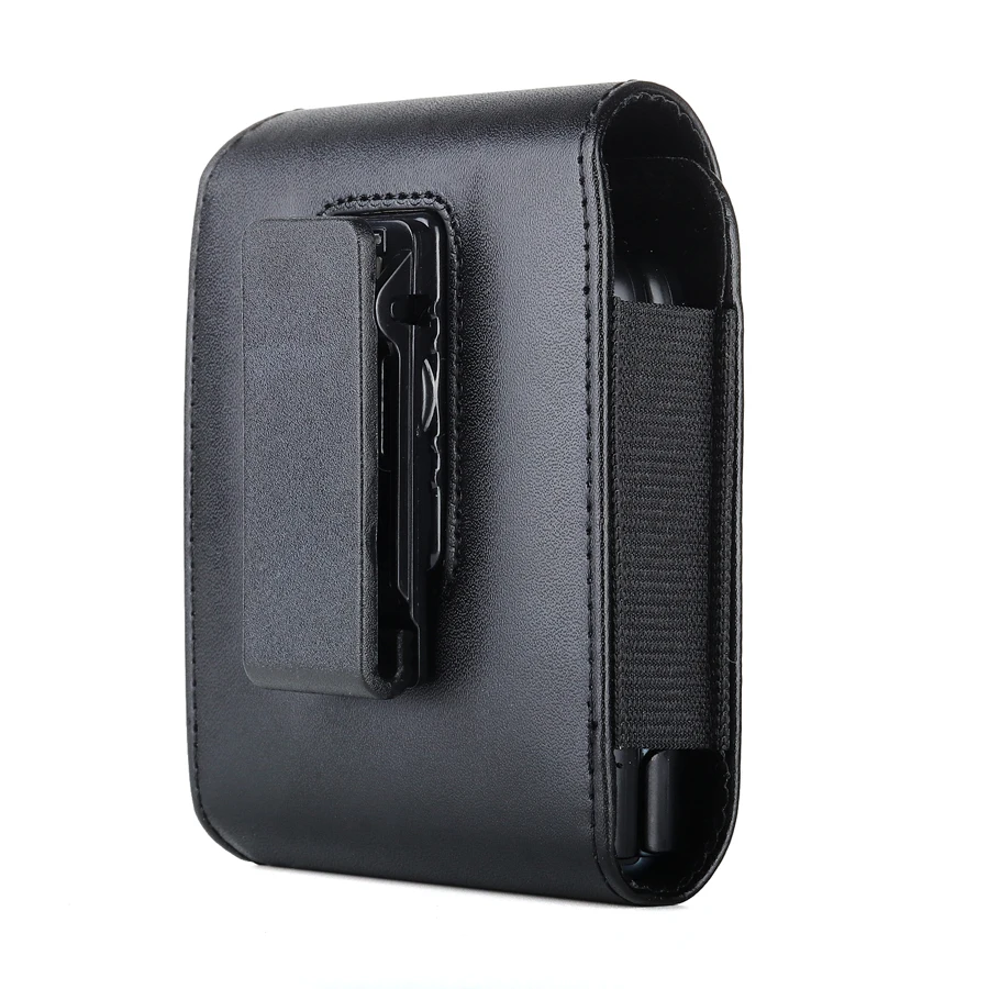 Deluxe PU Leather Belt Clip Holster Case Cover with Waist Bag Attachment