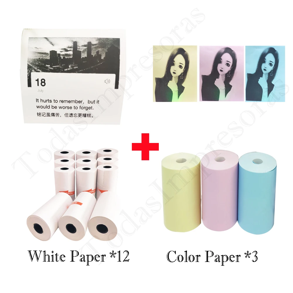 small compact printer PeriPage Red Ink-free Portable Thermal Photo Printer Mini Label Printer Mobile Android iOS Phone 2'' Pocket Bluetooth A6 Papeles bluetooth small printer Printers