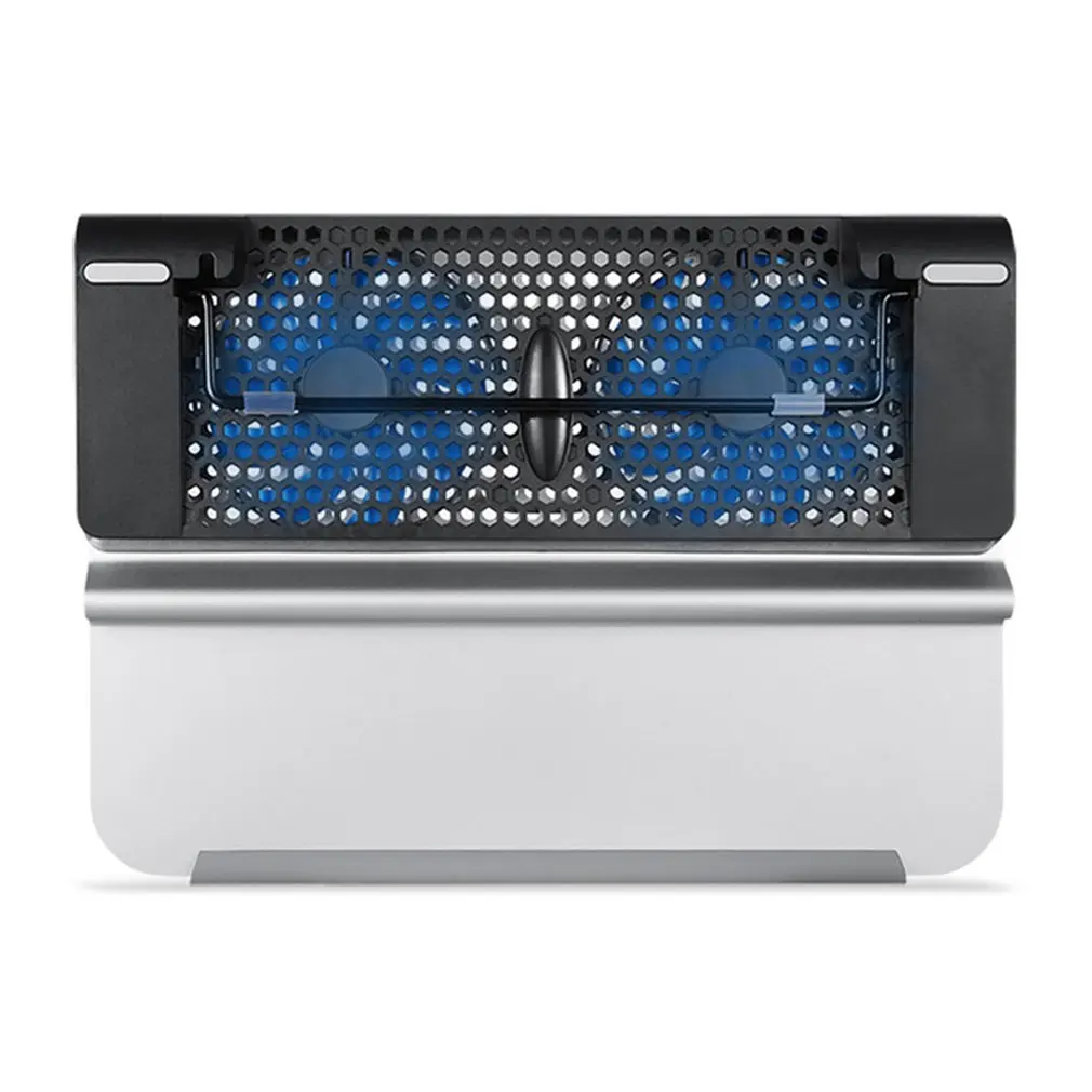 Дизайн подчеркивает Пескоструйный алюминиевый сплав Abs радиатор для ноутбука кронштейн из алюминиевого сплава 17,3 дюймов настольная охлаждающая база - Цвет: Серебристый