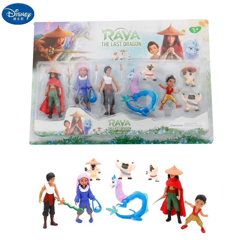 Disney 8 шт. фильм Raya и последняя фигура дракона игрушка аниме мультфильм принцесса