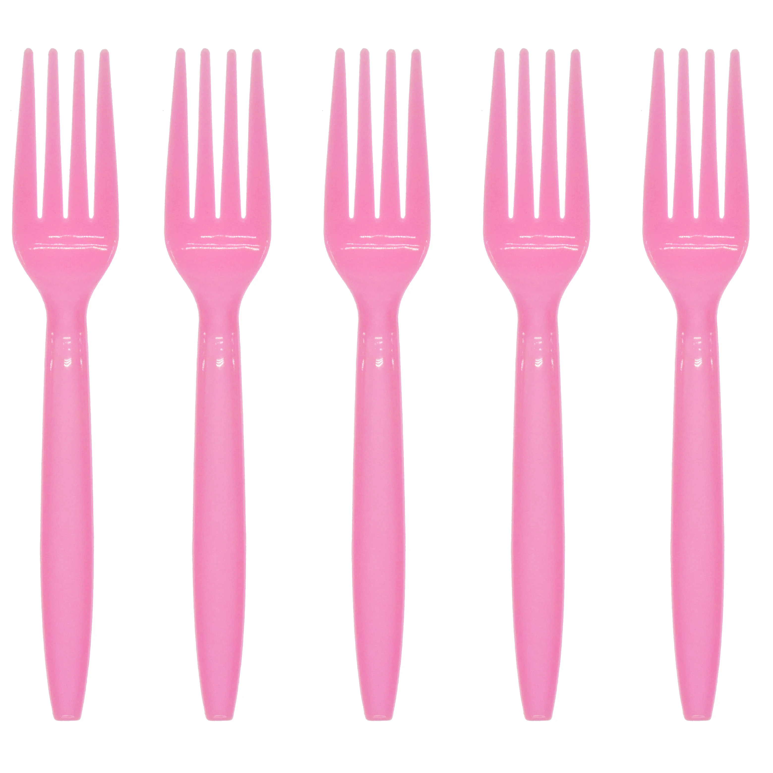 10pcs pink forks