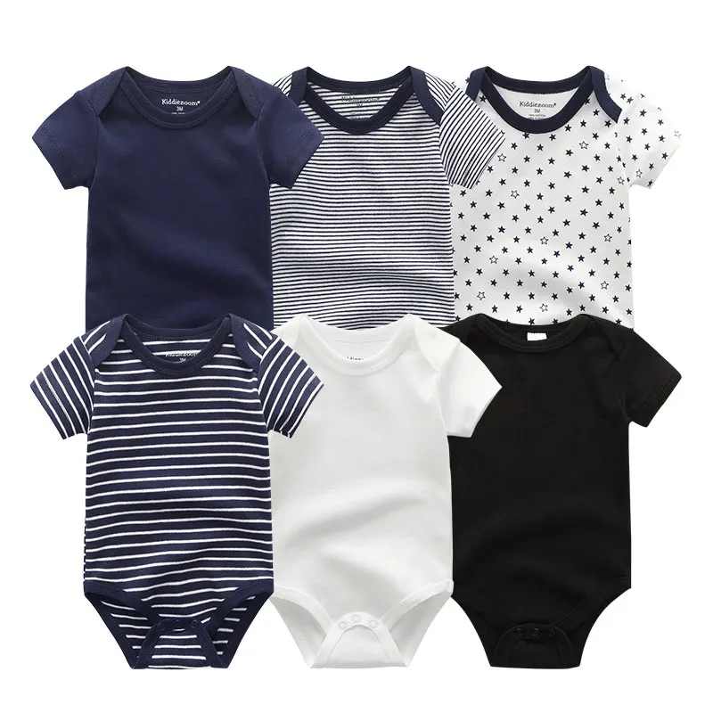Uniesx Newborn Baby Bodysuits Clothing 6Pcs/Lots Infant Jumpsuits Cotton Children Clothes Baby Girls Boys Clothes Roupas de bebe