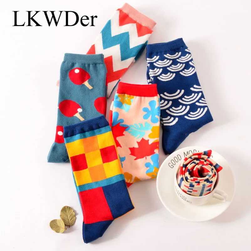 LKWDer 3 пар/лот Harajuku счастливые мужские носки забавные мужские носки с ленивками Новинка чесаные хлопчатобумажные забавные носки Calcetines Hombre