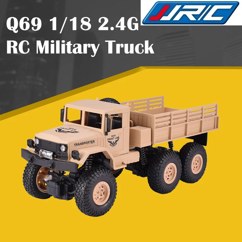Цвет: желтый JJRC Q69 1/18 2,4G 4CH 6WD RC автомобиль 130 матовый Радиоуправляемый автомобиль внедорожный военный грузовик автомобиль RTR модель игрушки для мальчиков зеленый/желтый - Цвет: Цвет: желтый