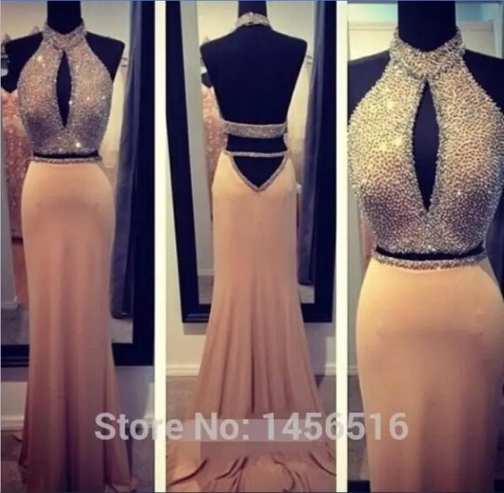 Женское платье vestido de renda, два предмета, сексуальное, с открытой спиной, с бисером, с высоким воротом, вечерние платья, длинное платье для матери невесты