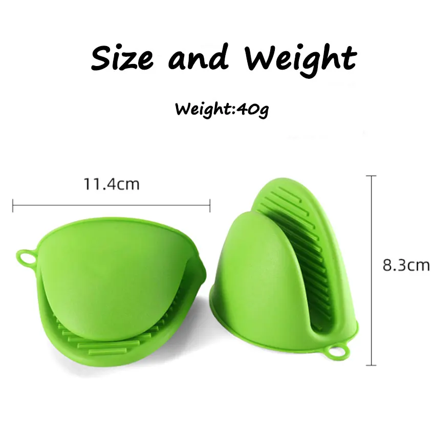1Pair Silicone Anti-scalding Oven Gloves Mitts Potholder Kitchen BBQ Gloves Tray Pot Dish Bowl Holder Oven Handschoen Hand Clip silicone oven mitts kitchen gloves silicone oven gloves
