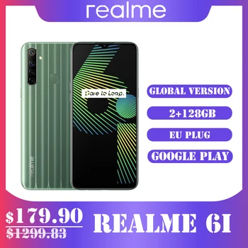 

Realme 6i Global Version Mobile Phone 4/ 128GB EU Plug MTK Helio G80 5000 mAh Dewdrop Display 6,5 Smartphone