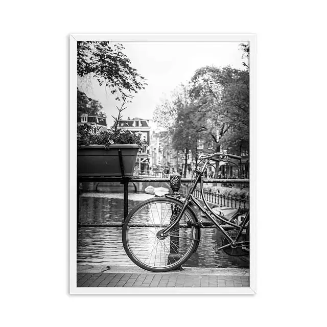 Black and White Europe Cities Photography Wall Art Canvas London Paris Poster Prints Nordic Paintings Picture for Living Room Picture B