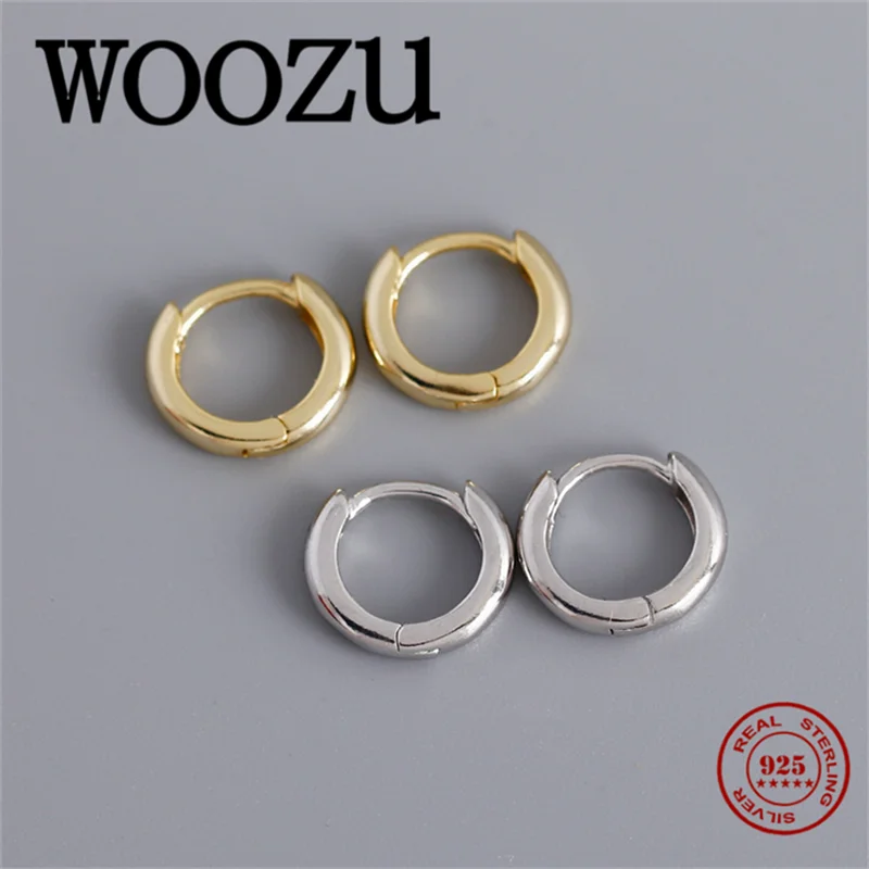 WOOZU модные простые круглые мужчины рок н толщина уши с пряжкой для женщин из