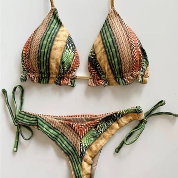 

2020 Leopard print bathing suit brazilian bikini two-pieces swimwear women sexy swimsuit female push up bathers new biquinis