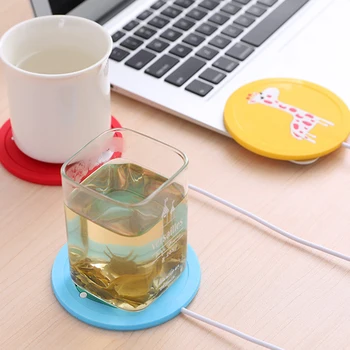 

Cartoon Heater Warm Mat Cup USB Heating Pads Mug Warmer Coaster 50°C Thermostatic Silicone Milk Tea Heating Cup Pads