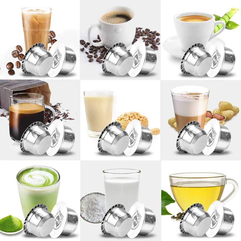 Многоразовые капсулы для кофе Nespresso Vertuo из нержавеющей стали многоразового использования фильтр для кофе с 20 шт. одноразовые фольги