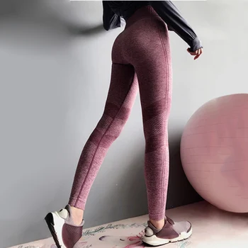 

New Fashion Women''s New Ombre Seamless Leggings High Waist Yoga Pants Women Sport Leggings Training Tights Gym Fitness Leggings