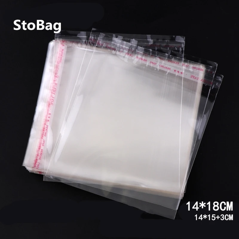 Прозрачные самоклеящиеся пластиковые пакеты StoBag 14*18 см 200 шт. | Дом и сад