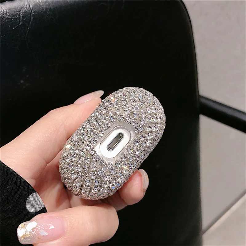 Для Apple Airpods 2 1 Роскошные 3D Милые блестящие бриллианты беспроводные Bluetooth наушники аксессуары жесткий защитный футляр для зарядки сумка