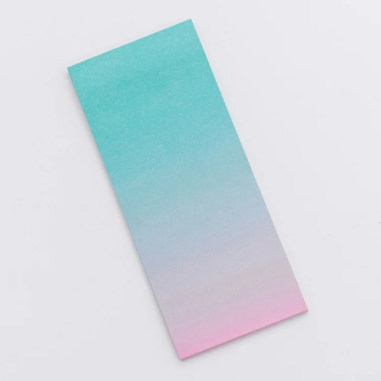 Kawaii градиентный блок Post memo pad липкая бумага для заметок Memopad стикер милый флэш исследование карты канцелярские товары для школы офисные аксессуары - Цвет: green pink