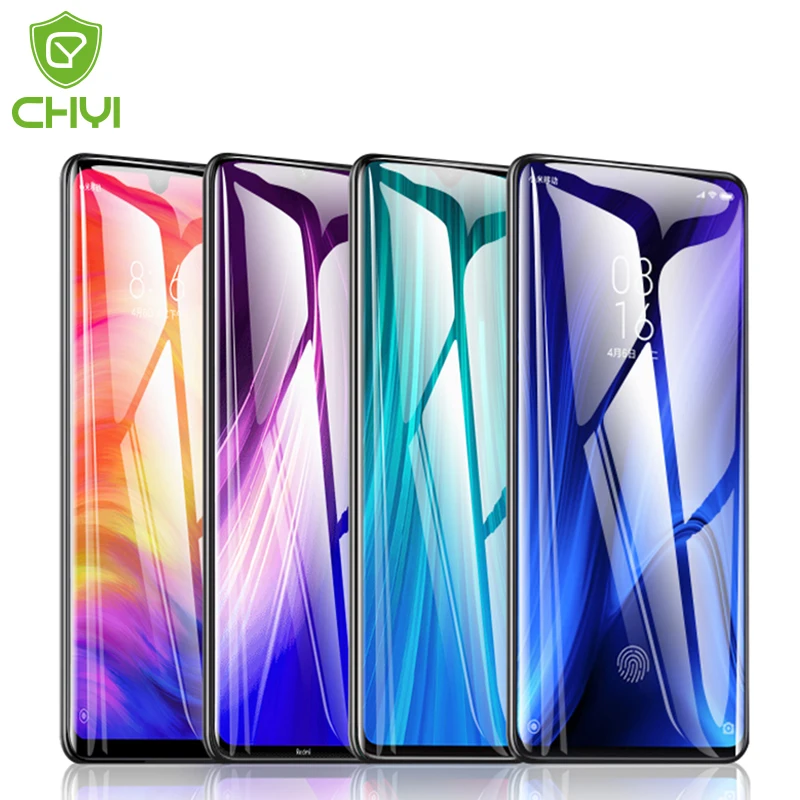Защитное стекло для экрана CHYI xiaomi redmi Note 8T 9 Pro супер олеофобное покрытие полное