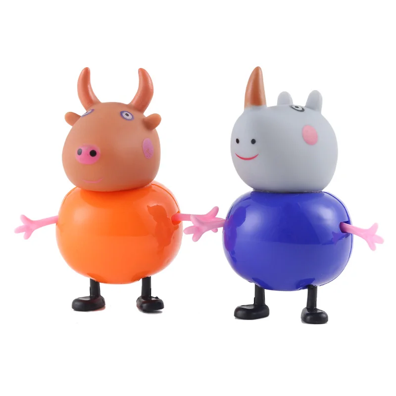 Оригинальные куклы Peppa Pig, Джордж, 25 шт., набор, фигурки из аниме, игрушки из мультфильма, семейные друзья, Свинка Пеппа, вечерние игрушки для детей, подарок на день рождения, Рождество