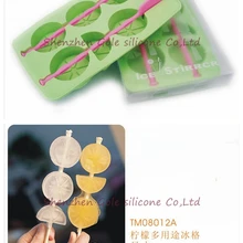 200 шт./лот, новинка, кубики, мешалка для льда, лимон, лоток для льда, силиконовые охладители для льда