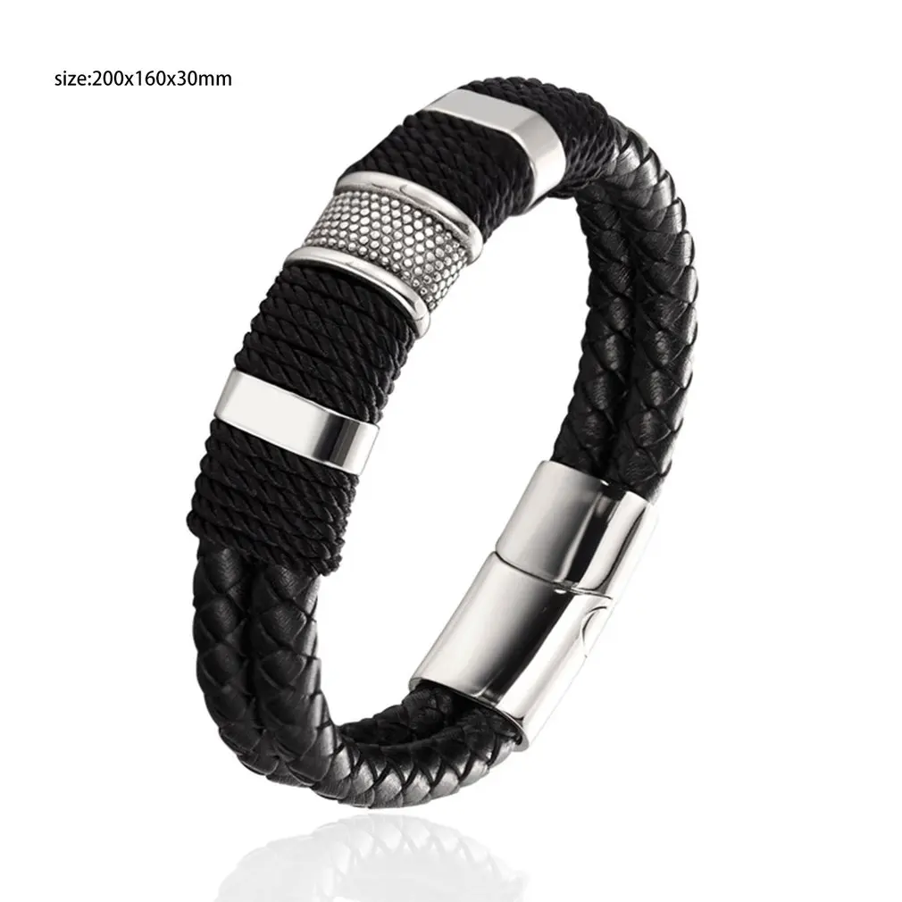 Мода модный мужской браслет обратный кожанный браслет pulseira feminina bileklik горячая Распродажа unsix браслет