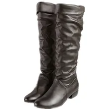 Plus size 34-43 fashion new arrival Winter Mid-Calf Women Boots Black White Brown flats heels half boots autumn Snow shoes yuj7