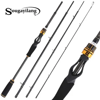 BEST PROMO ❤️ Sougayilang 1.8m 2.1m 2.4m Casting Fishing Rods with 24 Ton Carbon Fiber Latest Serpentine Reel Seat Ultra Light Pesca Pole - discount item 92% OFF Sports & Entertainment