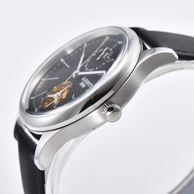 Роскошные KUERST, Мужские автоматические механические часы с Tourbillon скелета, повседневные механические наручные часы, роскошные Брендовые мужские часы
