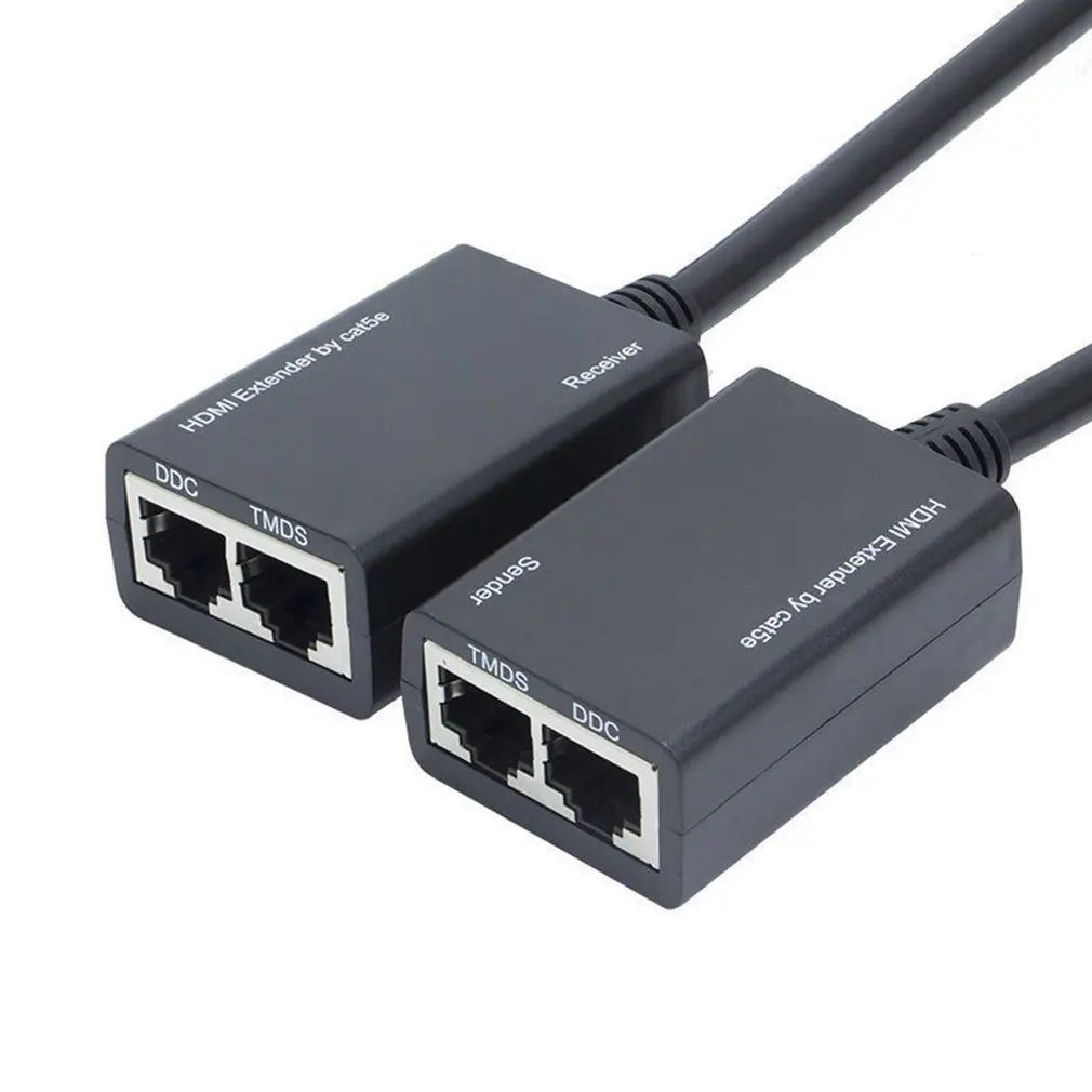 Практичный HDMI, Овер-RJ45 CAT5e CAT6 LAN Ethernet Симметрирующий удлинитель повторитель до 100 футов 1080P Высокая производительность