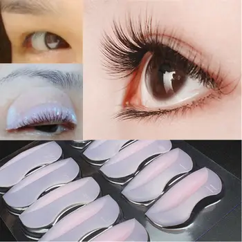 

5 Pairs Silicone Eyelash Curler Curling Perming False Eye Lashes Shield Pad Kit False Eyelashes