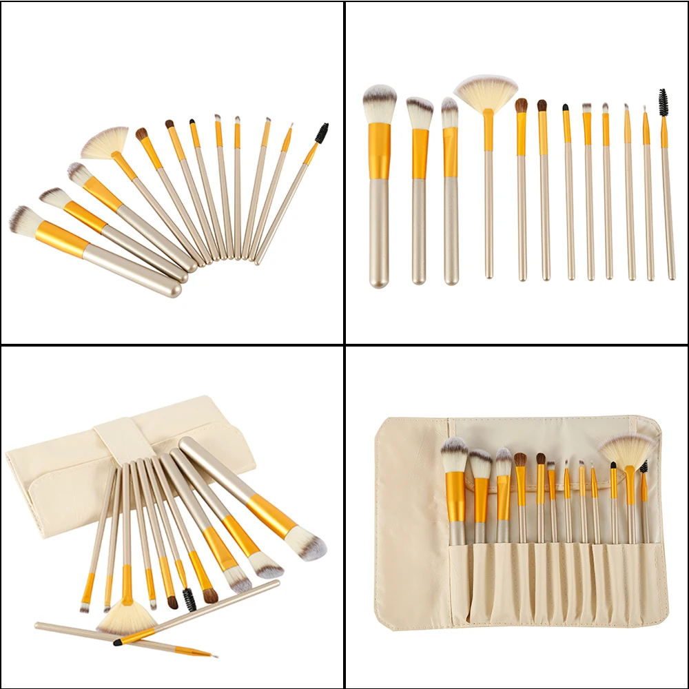 12/24 шт. Professionelle Kosmetik макияж Pinsel Werkzeuge Kosmetik макияж-Pinsel-комплект Уход за кожей лица кисти для румян и теней набор