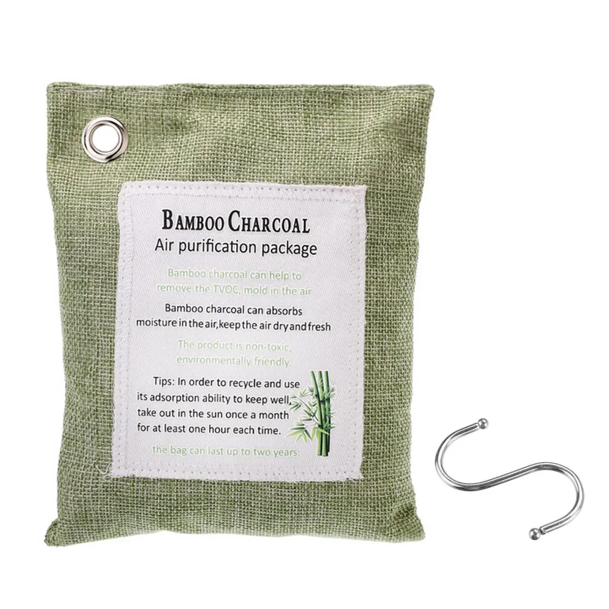 8 цветов мешки для очистки воздуха крючок свежий бамбуковый уголь в форме сумочки домашний очиститель запахов бамбуковый уголь+ Нетканая ткань 1 упаковка - Цвет: Green