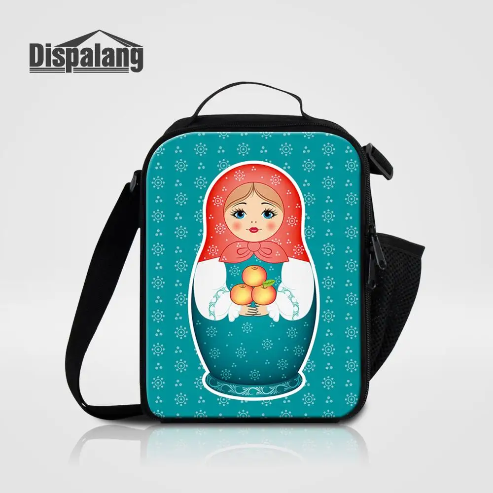Lunch Bag04 Русский Matryoshka, кукольный ланч-мешок для женщин, маленький брезентовый обеденный мешок для еды, на заказ, мультяшная сумка-холодильник для студенток, сумки для пикника - Цвет: Lunch Bag04