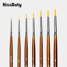 7pcs/Set Nylo Hair Brush Pen Round Flat Brush Acrylic DIY Watercolor Pen Oil Paint for Artists Painters Beginners