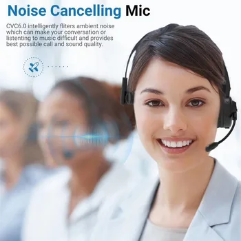 

Wireless Call Center Headset With Mic Charging Base 5.0 Bluetooth Noise Cancelling Telephone Headset For Computer PC Game FS