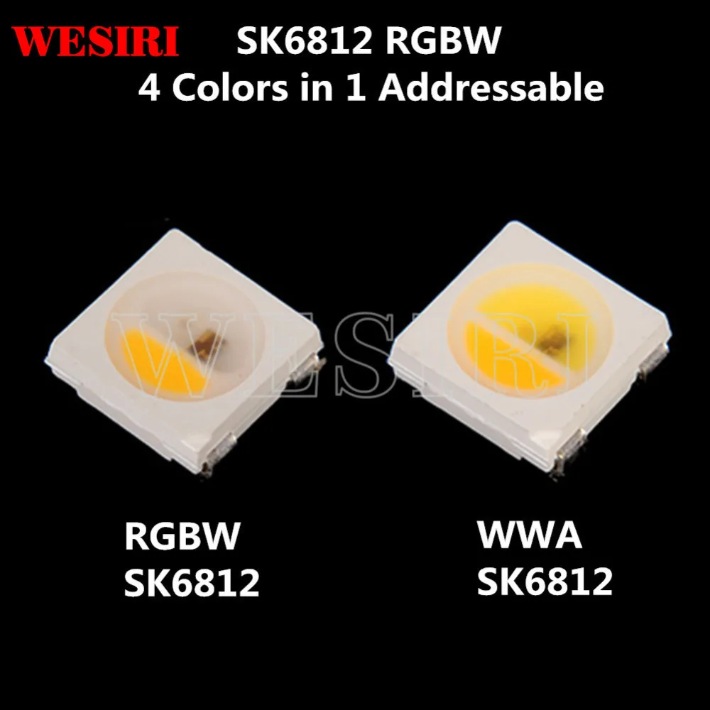 10 ~ 1000 шт SK6812 (аналогично WS2812B) 4 цвета в 1 светодиодный RGBW WWA RGB (Природа/теплый/белый)