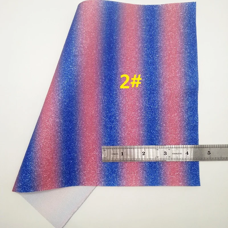 ROSE Glitter Fabric, Rainbow Glitter, Glitter Synthetic Leather Fabric Sheets For Bow A4 21x29CM Twinkling Ming XM891 - Цвет: 2