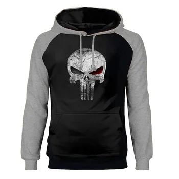 

Hoodies Sweatshirts Men Skull Hip Hop Cool Punk Hooded Sweatshirt Hoodie Winter Autumn Fleece Frank Castle Superhero Streetwear
