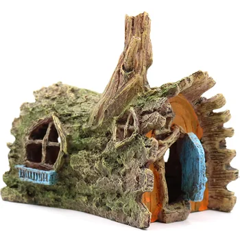 

Fish tank rockery landscaping creative tree house decoration cartoon european style lovely mushroom house decoration aquariums