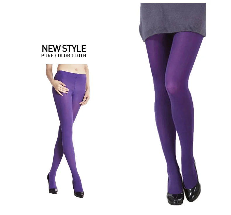 Female Tight 11 Colors Woman Sexy 120D Candy Color Pantyhose Plus Size Stockings Multicolour Stovepipe Tights